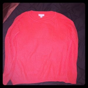 Forever 21 neon pink sweater